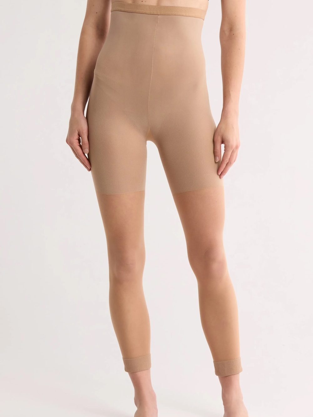 NWT Spanx Assets High Waist Shaping Capri Nude Size 1 Modern Minimalist Tailored